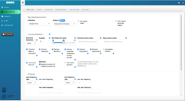 Figure 1 for Application of the interactive Leipzig Corpus Miner as a generic research platform for the use in the social sciences