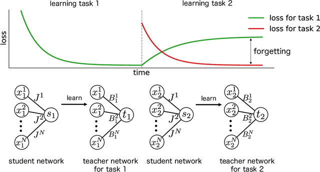 Figure 1 for Statistical Mechanical Analysis of Catastrophic Forgetting in Continual Learning with Teacher and Student Networks