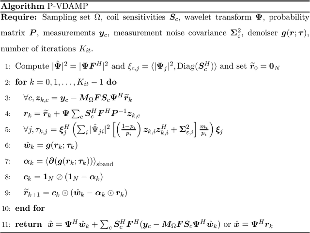 Figure 2 for Tuning-free multi-coil compressed sensing MRI with Parallel Variable Density Approximate Message Passing (P-VDAMP)