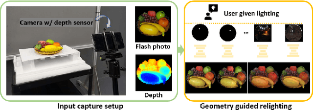 Figure 1 for Towards Geometry Guided Neural Relighting with Flash Photography