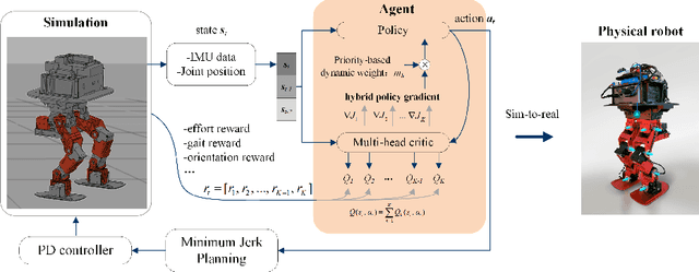 Figure 1 for Hybrid and dynamic policy gradient optimization for bipedal robot locomotion