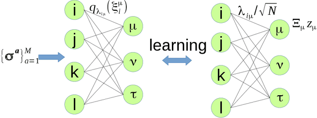 Figure 1 for How data, synapses and neurons interact with each other: a variational principle marrying gradient ascent and message passing