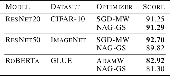 Figure 1 for NAG-GS: Semi-Implicit, Accelerated and Robust Stochastic Optimizers