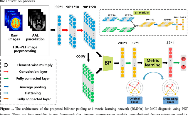 Figure 2 for Bilinear pooling and metric learning network for early Alzheimer's disease identification with FDG-PET images