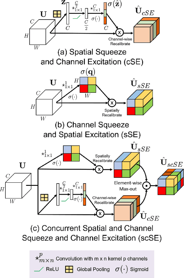 Figure 1 for Recalibrating Fully Convolutional Networks with Spatial and Channel 'Squeeze & Excitation' Blocks