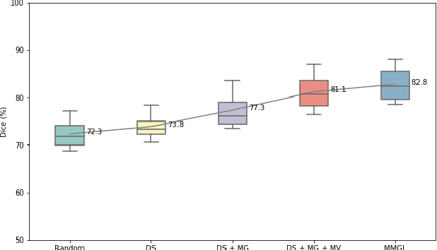 Figure 3 for MMGL: Multi-Scale Multi-View Global-Local Contrastive learning for Semi-supervised Cardiac Image Segmentation