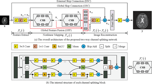 Figure 3 for Channel Splitting Network for Single MR Image Super-Resolution