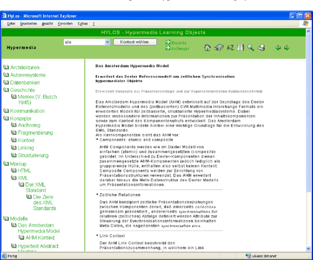 Figure 1 for Hypermedia Learning Objects System - On the Way to a Semantic Educational Web