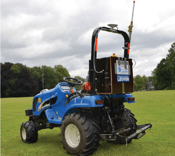 Figure 1 for Towards agrobots: Identification of the yaw dynamics and trajectory tracking of an autonomous tractor