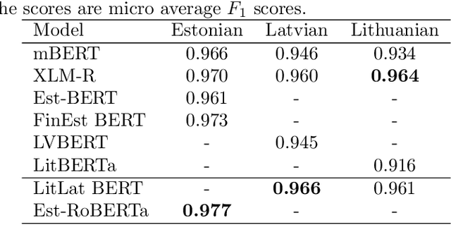 Figure 4 for Training dataset and dictionary sizes matter in BERT models: the case of Baltic languages