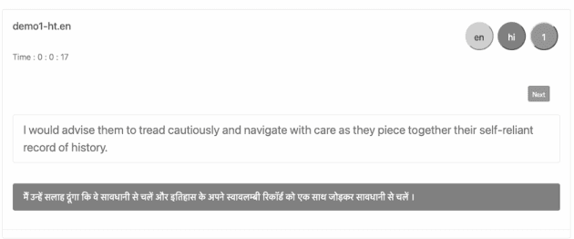 Figure 1 for Assessing Post-editing Effort in the English-Hindi Direction