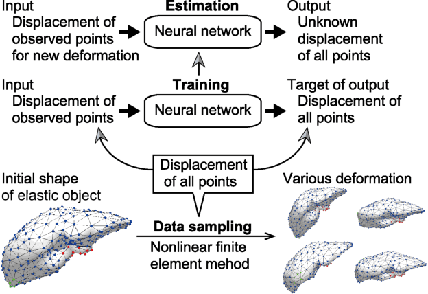 Figure 1 for Deformation estimation of an elastic object by partial observation using a neural network