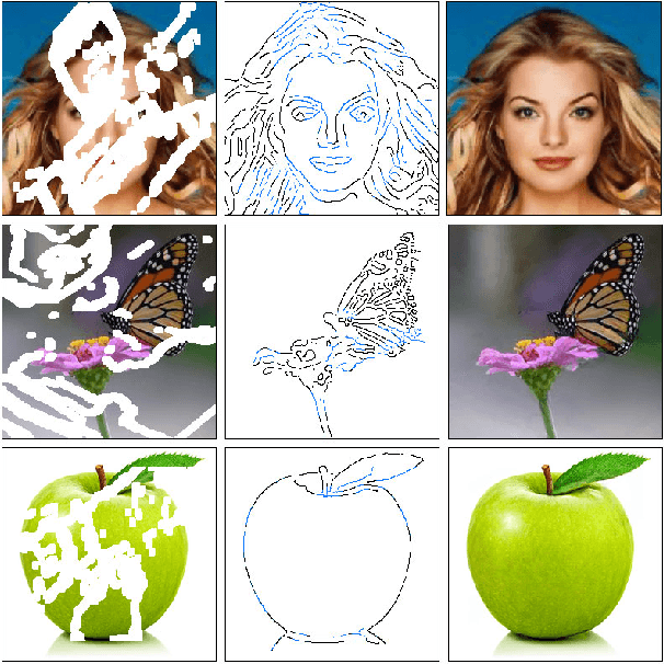 Figure 1 for EdgeConnect: Generative Image Inpainting with Adversarial Edge Learning