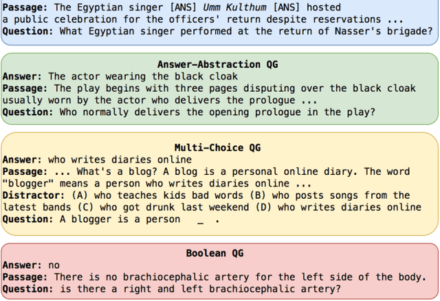 Figure 1 for Unified Question Generation with Continual Lifelong Learning