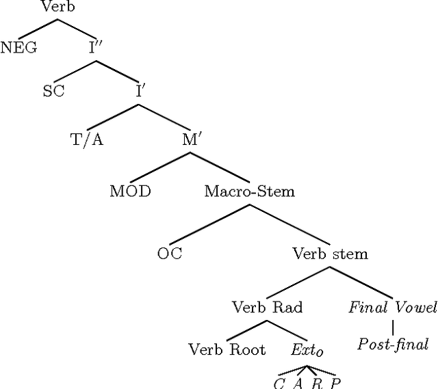 Figure 1 for Grammar rules for the isiZulu complex verb