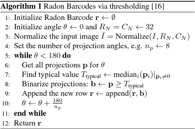 Figure 1 for Barcodes for Medical Image Retrieval Using Autoencoded Radon Transform