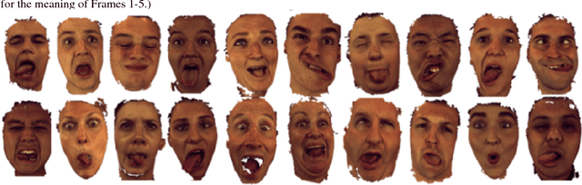Figure 3 for HDFD --- A High Deformation Facial Dynamics Benchmark for Evaluation of Non-Rigid Surface Registration and Classification