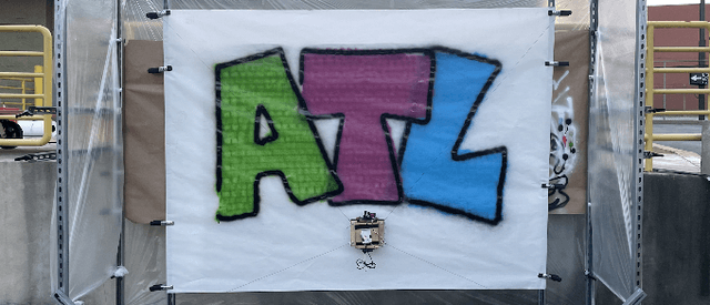 Figure 1 for Extended Version of GTGraffiti: Spray Painting Graffiti Art from Human Painting Motions with a Cable Driven Parallel Robot