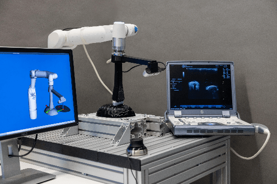 Figure 1 for Towards Safe and Collaborative Robotic Ultrasound Tissue Scanning in Neurosurgery