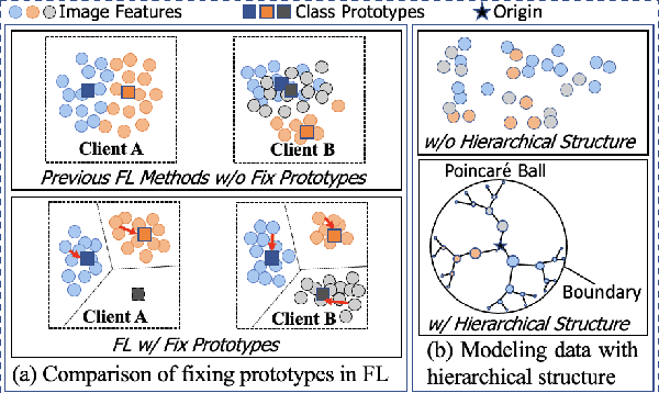Figure 1 for HyperFed: Hyperbolic Prototypes Exploration with Consistent Aggregation for Non-IID Data in Federated Learning