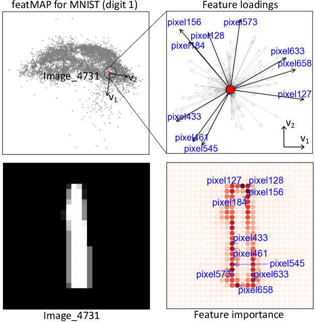 Figure 1 for Interpretable Dimensionality Reduction by Feature Preserving Manifold Approximation and Projection