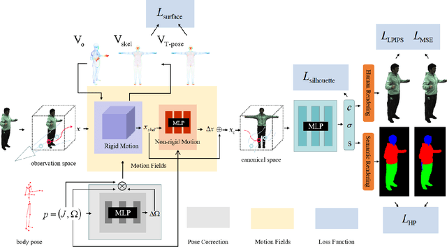 Figure 3 for Semantic-Human: Neural Rendering of Humans from Monocular Video with Human Parsing