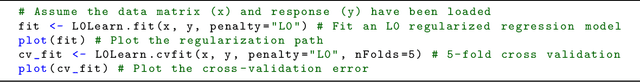 Figure 1 for L0Learn: A Scalable Package for Sparse Learning using L0 Regularization