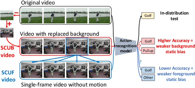 Figure 1 for Evaluating and Mitigating Static Bias of Action Representations in the Background and the Foreground