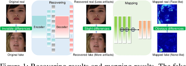 Figure 1 for Recap: Detecting Deepfake Video with Unpredictable Tampered Traces via Recovering Faces and Mapping Recovered Faces