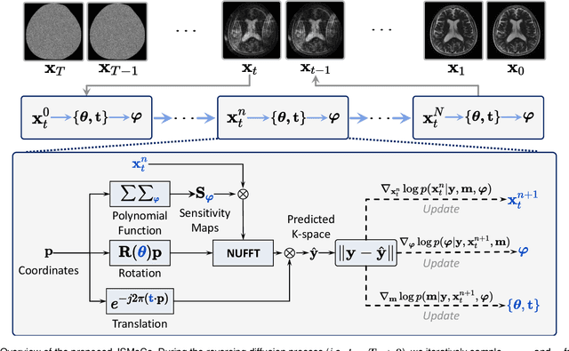 Figure 1 for JSMoCo: Joint Coil Sensitivity and Motion Correction in Parallel MRI with a Self-Calibrating Score-Based Diffusion Model