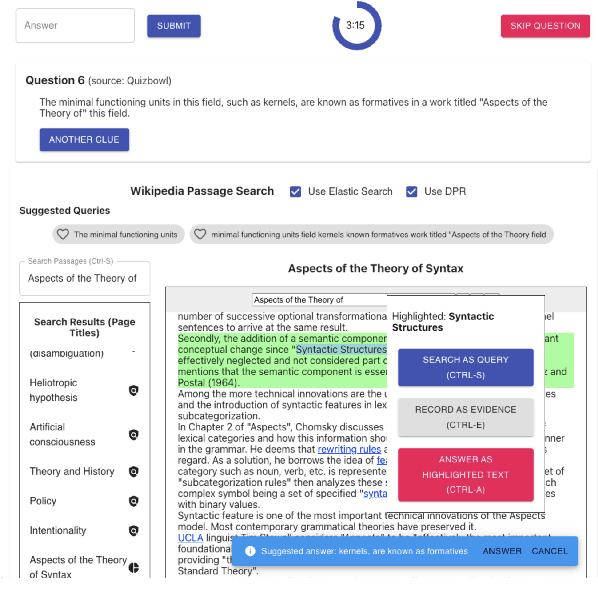 Figure 1 for Cheater's Bowl: Human vs. Computer Search Strategies for Open-Domain Question Answering