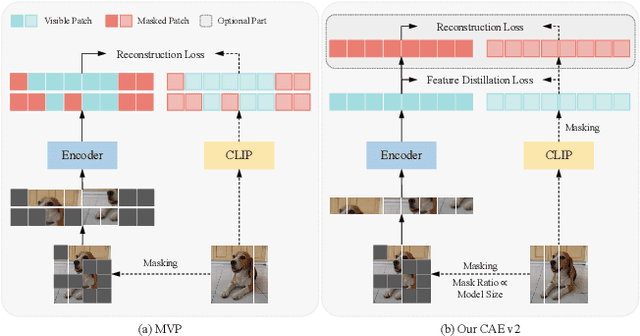Figure 3 for CAE v2: Context Autoencoder with CLIP Target