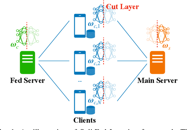 Figure 1 for When MiniBatch SGD Meets SplitFed Learning:Convergence Analysis and Performance Evaluation