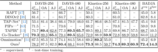 Figure 1 for DINO-Tracker: Taming DINO for Self-Supervised Point Tracking in a Single Video