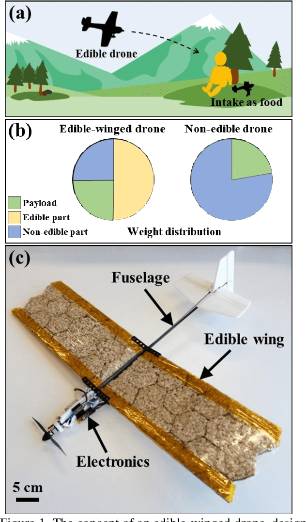 Figure 1 for Towards edible drones for rescue missions: design and flight of nutritional wings