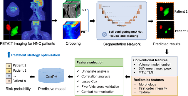Figure 1 for Joint nnU-Net and Radiomics Approaches for Segmentation and Prognosis of Head and Neck Cancers with PET/CT images