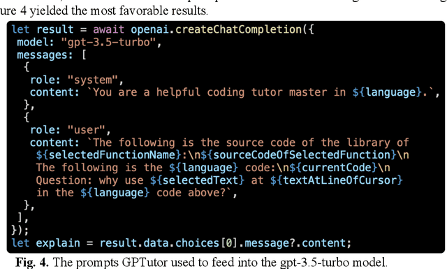 Figure 3 for GPTutor: a ChatGPT-powered programming tool for code explanation
