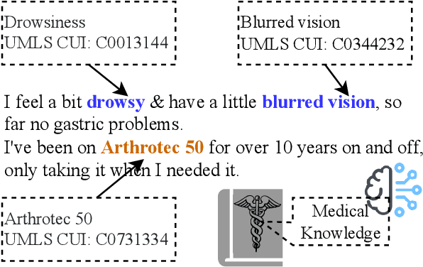 Figure 1 for Knowledge-augmented Graph Neural Networks with Concept-aware Attention for Adverse Drug Event Detection