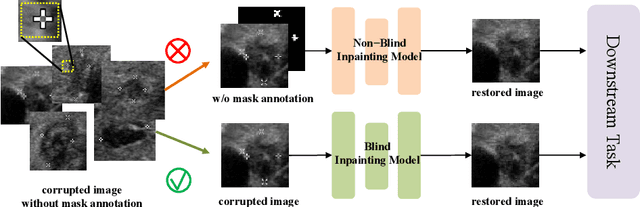 Figure 1 for Blind Inpainting with Object-aware Discrimination for Artificial Marker Removal