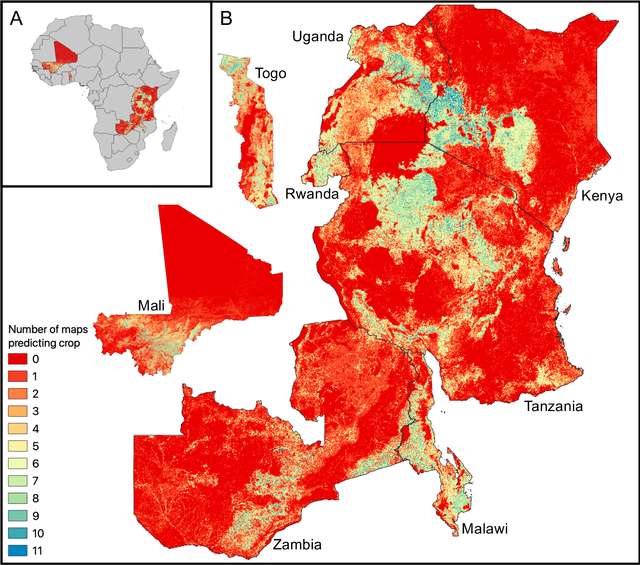 Figure 4 for How accurate are existing land cover maps for agriculture in Sub-Saharan Africa?