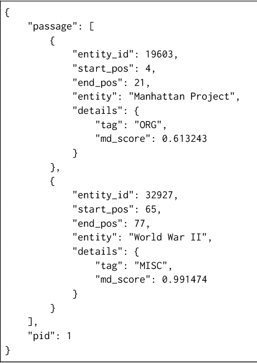 Figure 1 for MMEAD: MS MARCO Entity Annotations and Disambiguations