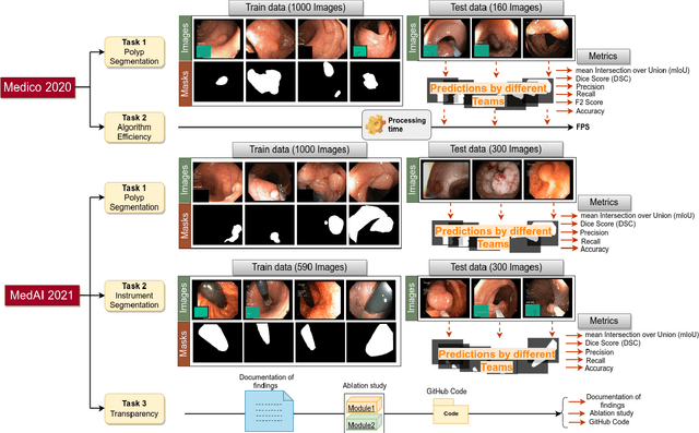 Figure 1 for An objective validation of polyp and instrument segmentation methods in colonoscopy through Medico 2020 polyp segmentation and MedAI 2021 transparency challenges