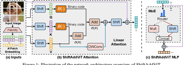 Figure 2 for ShiftAddViT: Mixture of Multiplication Primitives Towards Efficient Vision Transformer