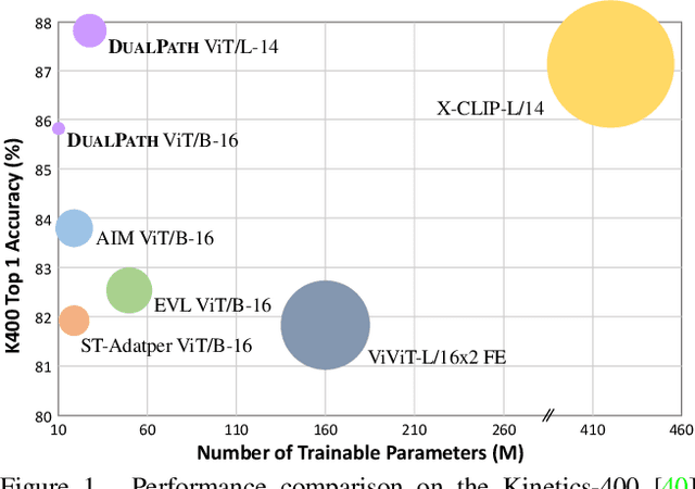 Figure 1 for Dual-path Adaptation from Image to Video Transformers