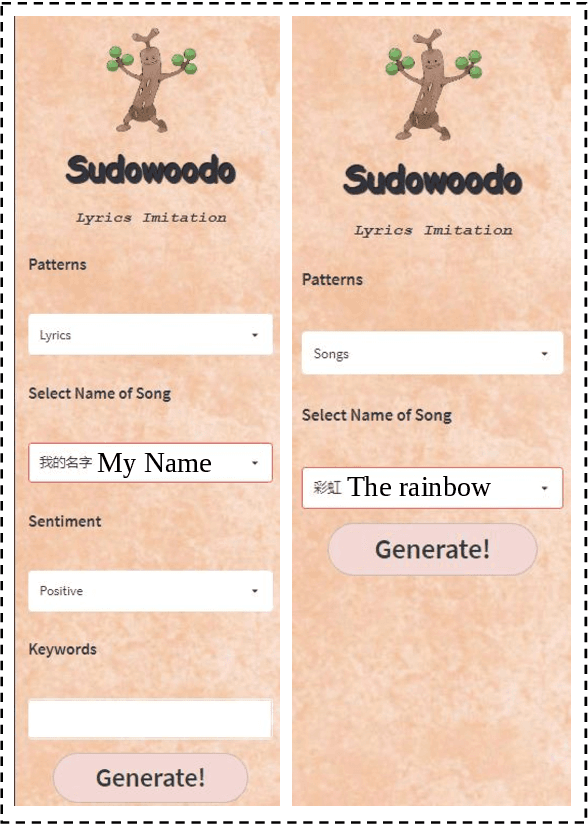 Figure 3 for Sudowoodo: a Chinese Lyric Imitation System with Source Lyrics