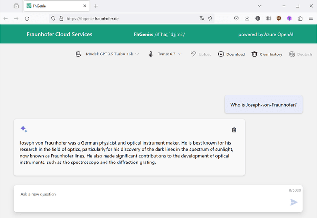 Figure 3 for FhGenie: A Custom, Confidentiality-preserving Chat AI for Corporate and Scientific Use