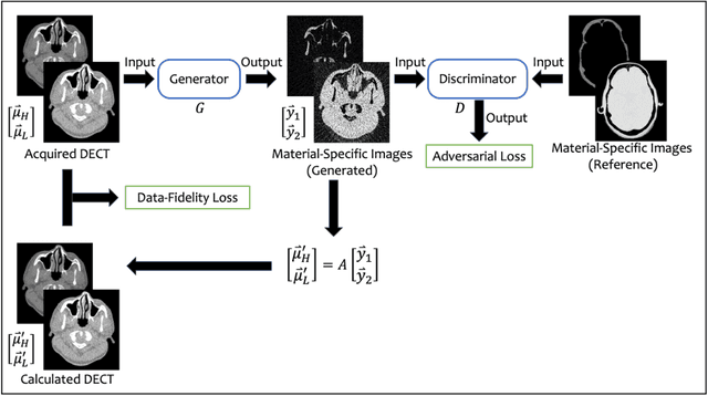 Figure 1 for Image-Domain Material Decomposition for Dual-energy CT using Unsupervised Learning with Data-fidelity Loss