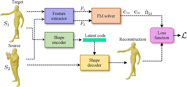 Figure 1 for Shape Non-rigid Kinematics (SNK): A Zero-Shot Method for Non-Rigid Shape Matching via Unsupervised Functional Map Regularized Reconstruction