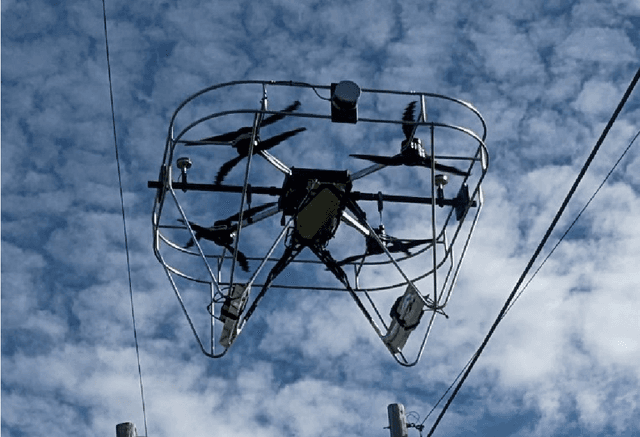 Figure 1 for Assessing Wind Impact on Semi-Autonomous Drone Landings for In-Contact Power Line Inspection