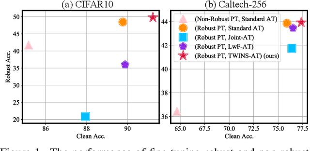 Figure 1 for TWINS: A Fine-Tuning Framework for Improved Transferability of Adversarial Robustness and Generalization